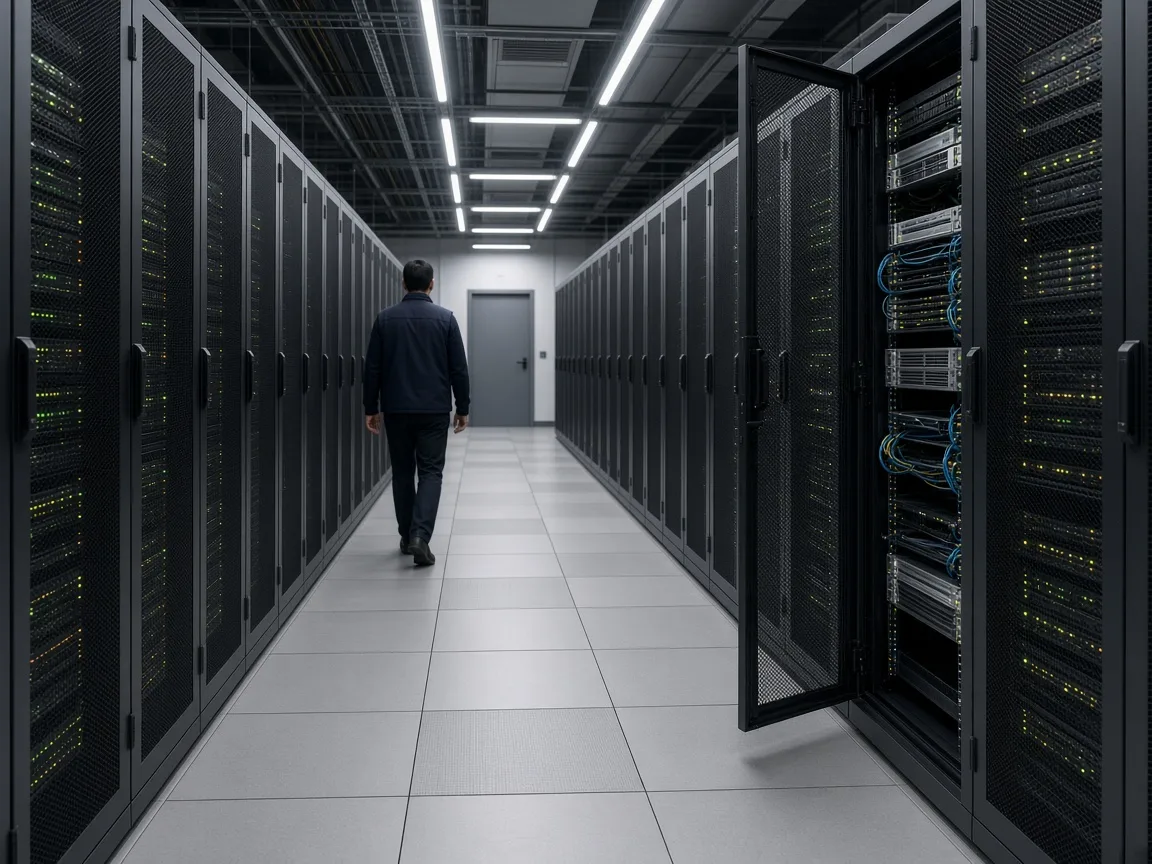 Work in a live data hall.